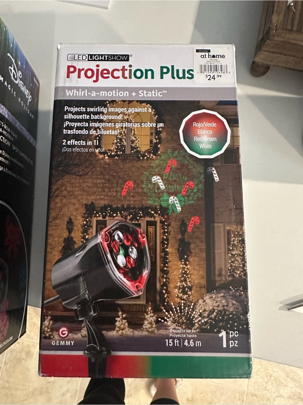 Gemmy LED Projection Plus Holiday Light - Red, Green, White